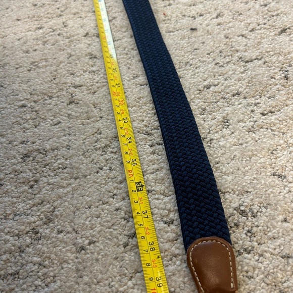 PS of Sweden size S NWOT Navy Blue and Brown Braided Belt with Gold Buckle - Picture 10 of 10